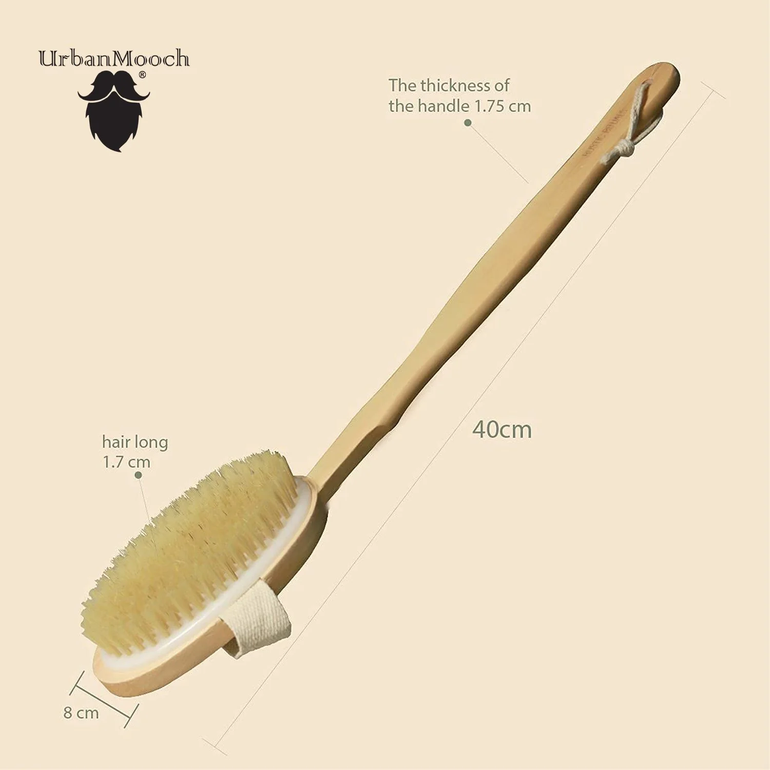 Long-Handle Wooden Bath Brush - Image 6