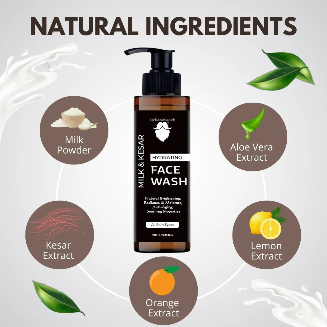 UrbanMooch Milk & Kesar Face Wash for Men - Image 3