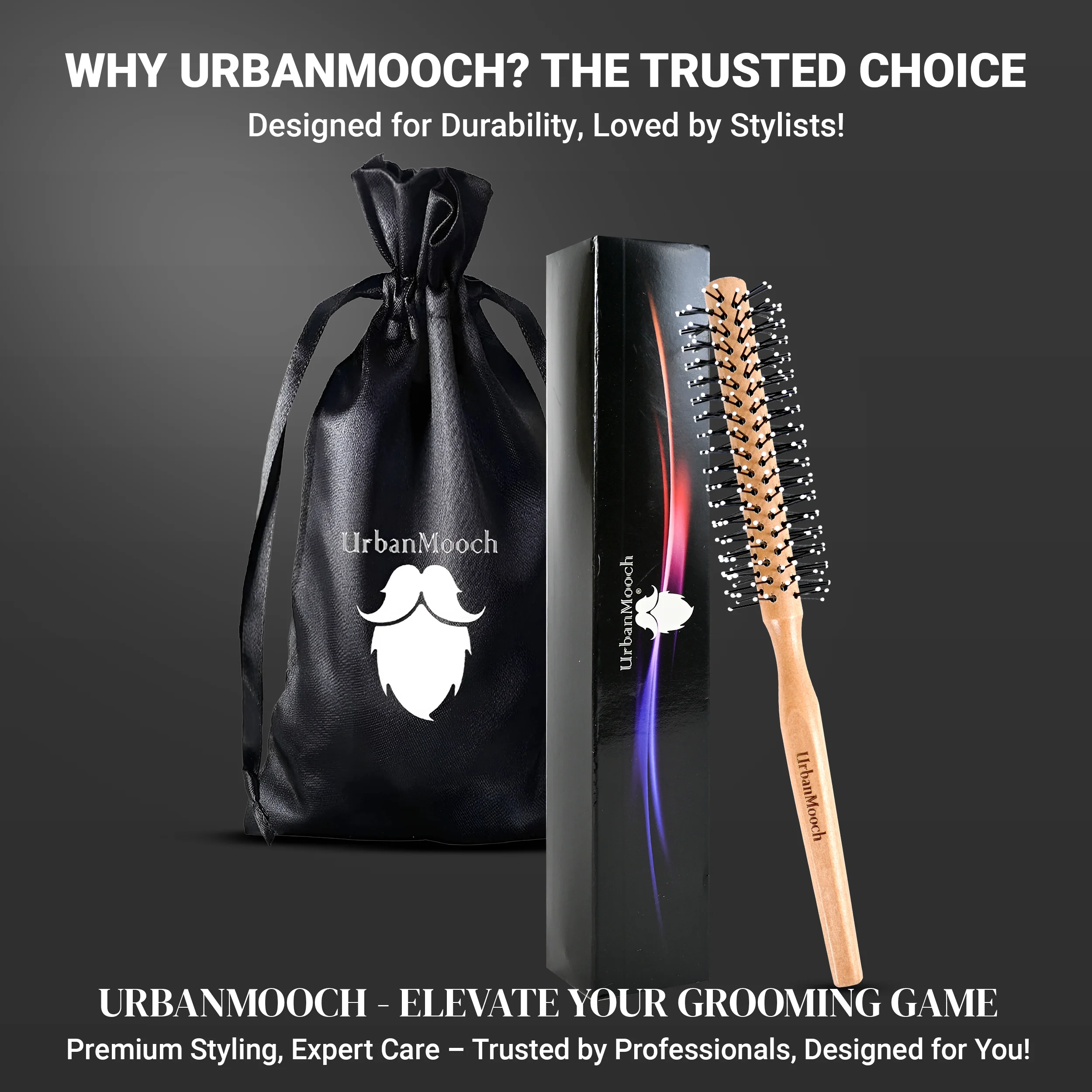 UrbanMooch Round Hair Brush for Men - Image 8