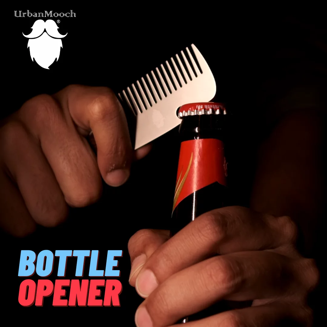 Pocketsize Stainless Steel Beard Comb for Refined Grooming - Image 3