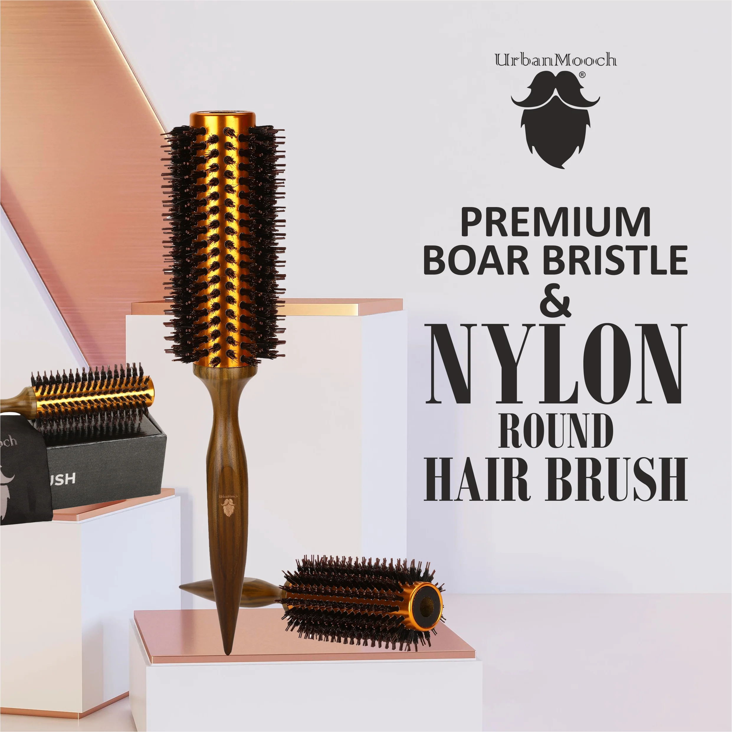 Premium Boar and Nylon Bristle Hair Brush - Image 4