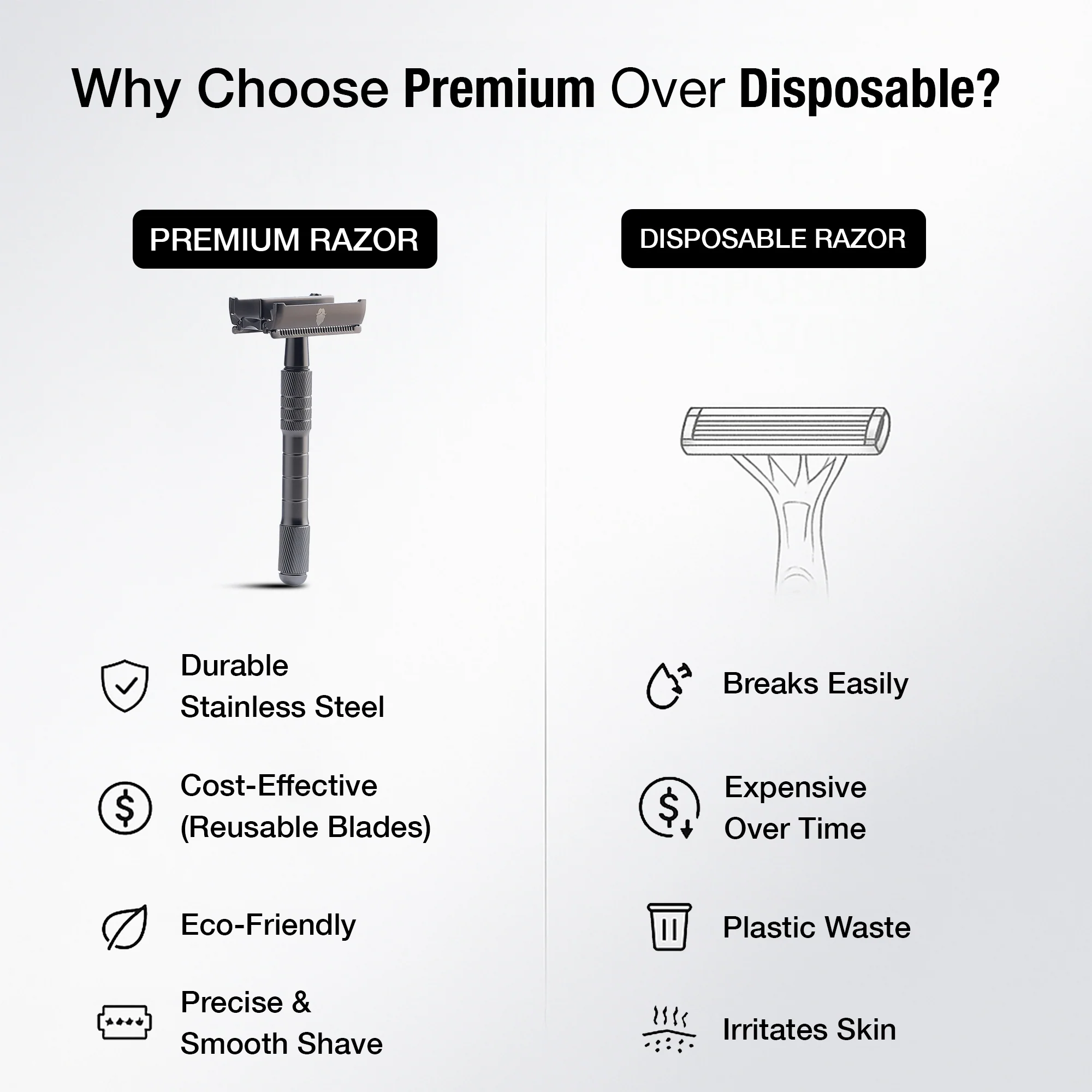 UrbanMooch Premium Butterfly Safety Razor for Men | Close Shave | Smooth Shaving - Image 9