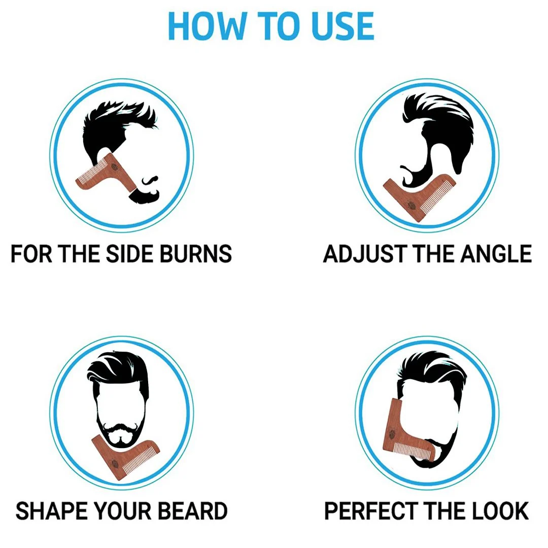 Pure Sheesham Wood Beard Comb for Grooming - Image 3