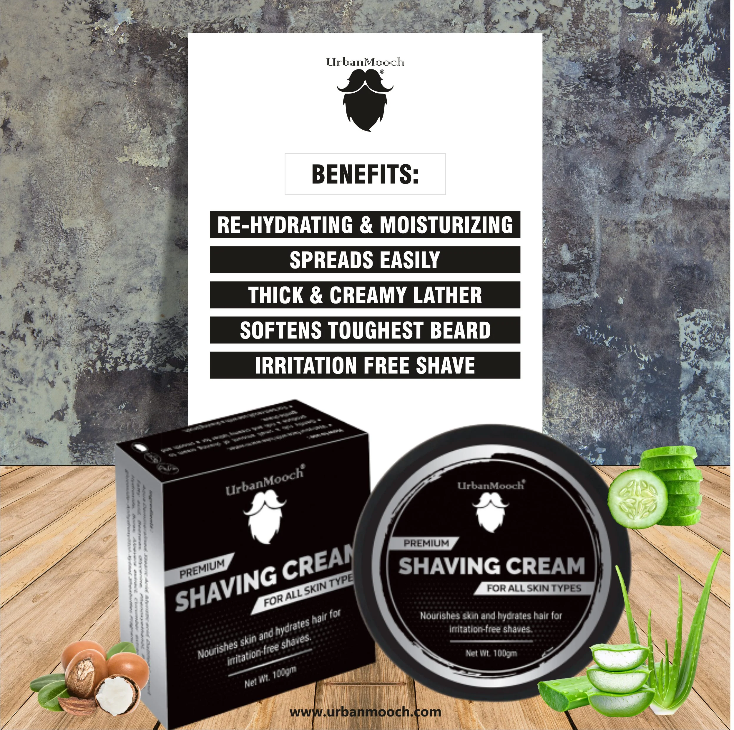 UrbanMooch Shaving Cream for Smooth Shave with Shea Butter - Image 3