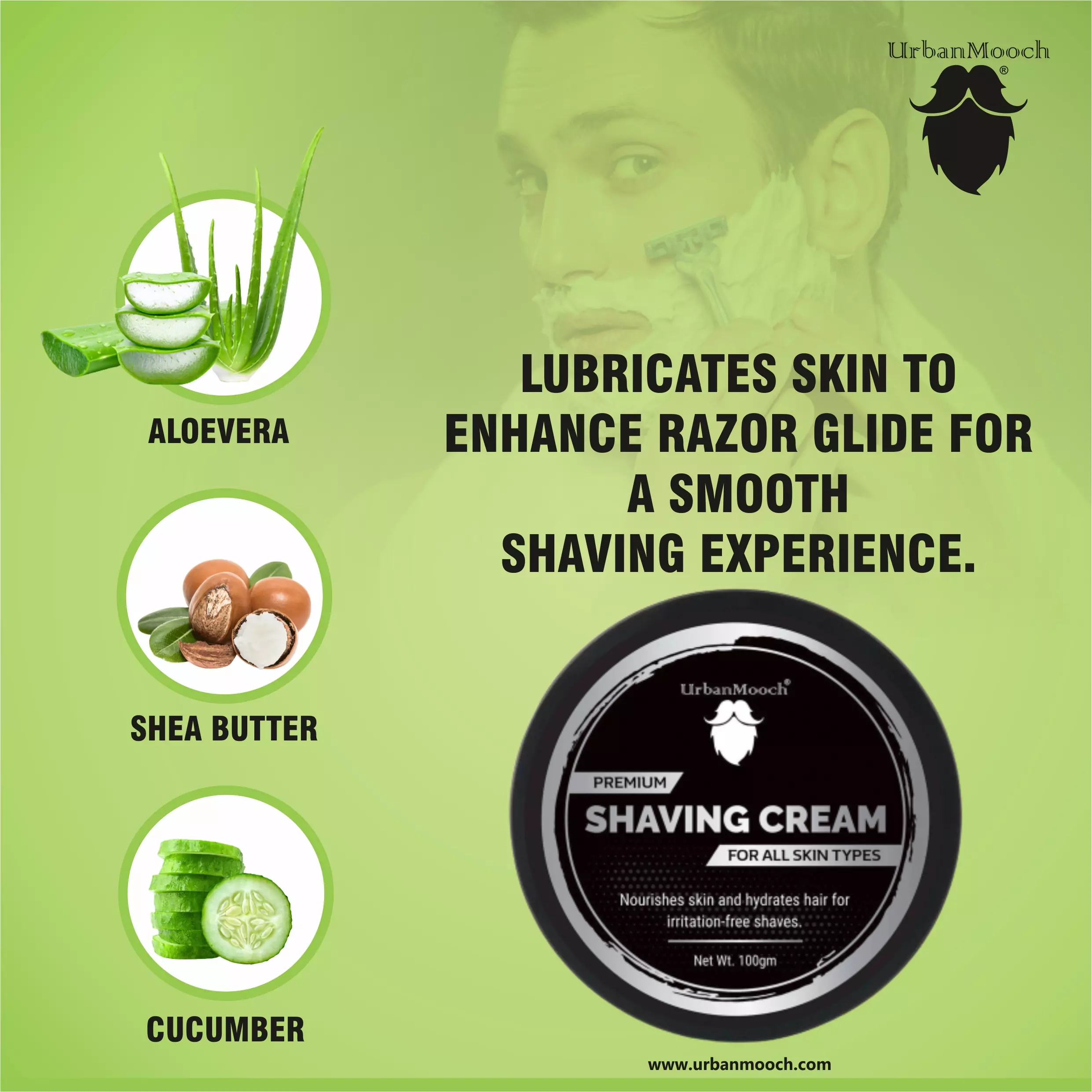 UrbanMooch Shaving Cream for Smooth Shave with Shea Butter - Image 4