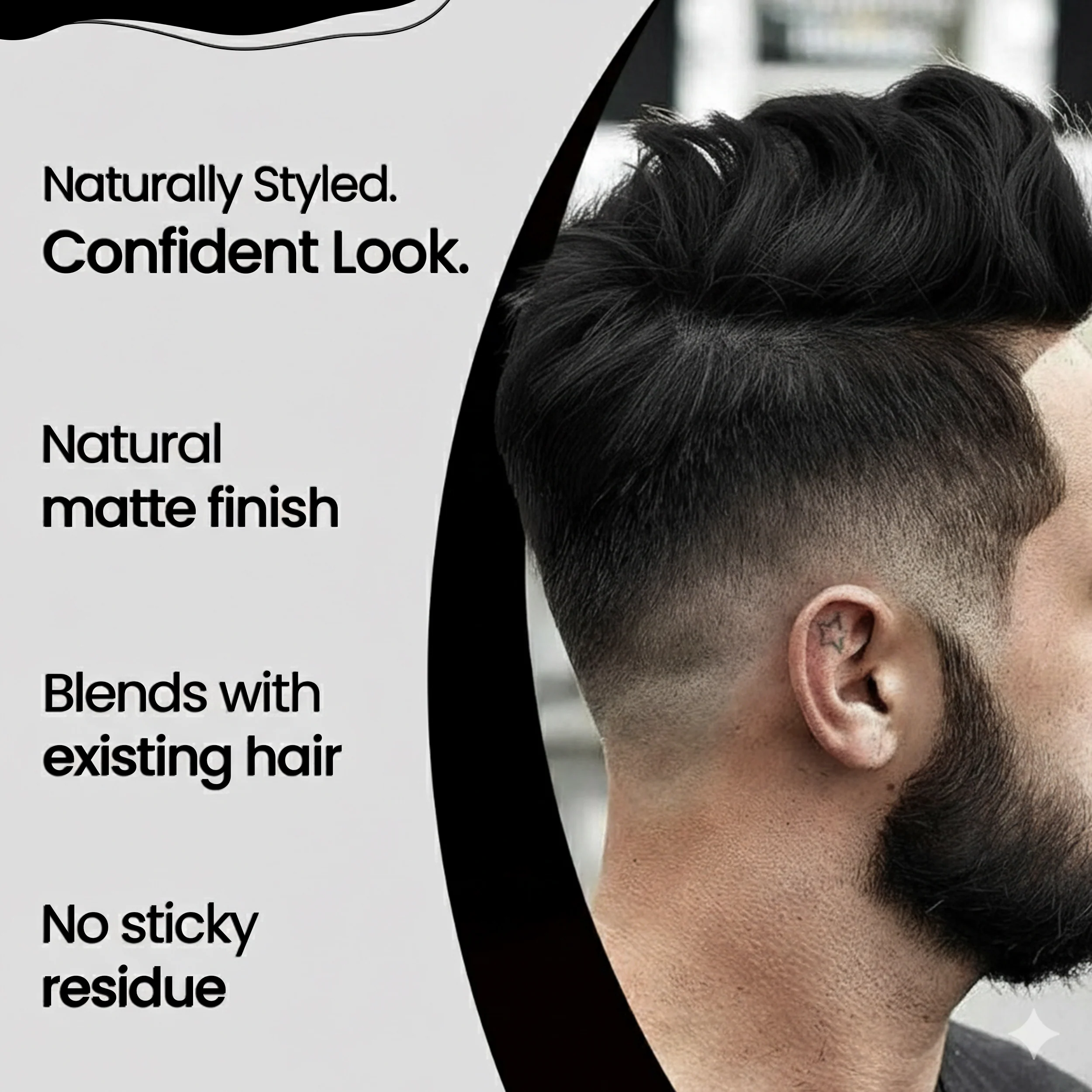 UrbanMooch Grey Fix Hair & Beard Cover-Up Powder for Men | Covers Grey Hair & Bald Patches Instantly - Image 5