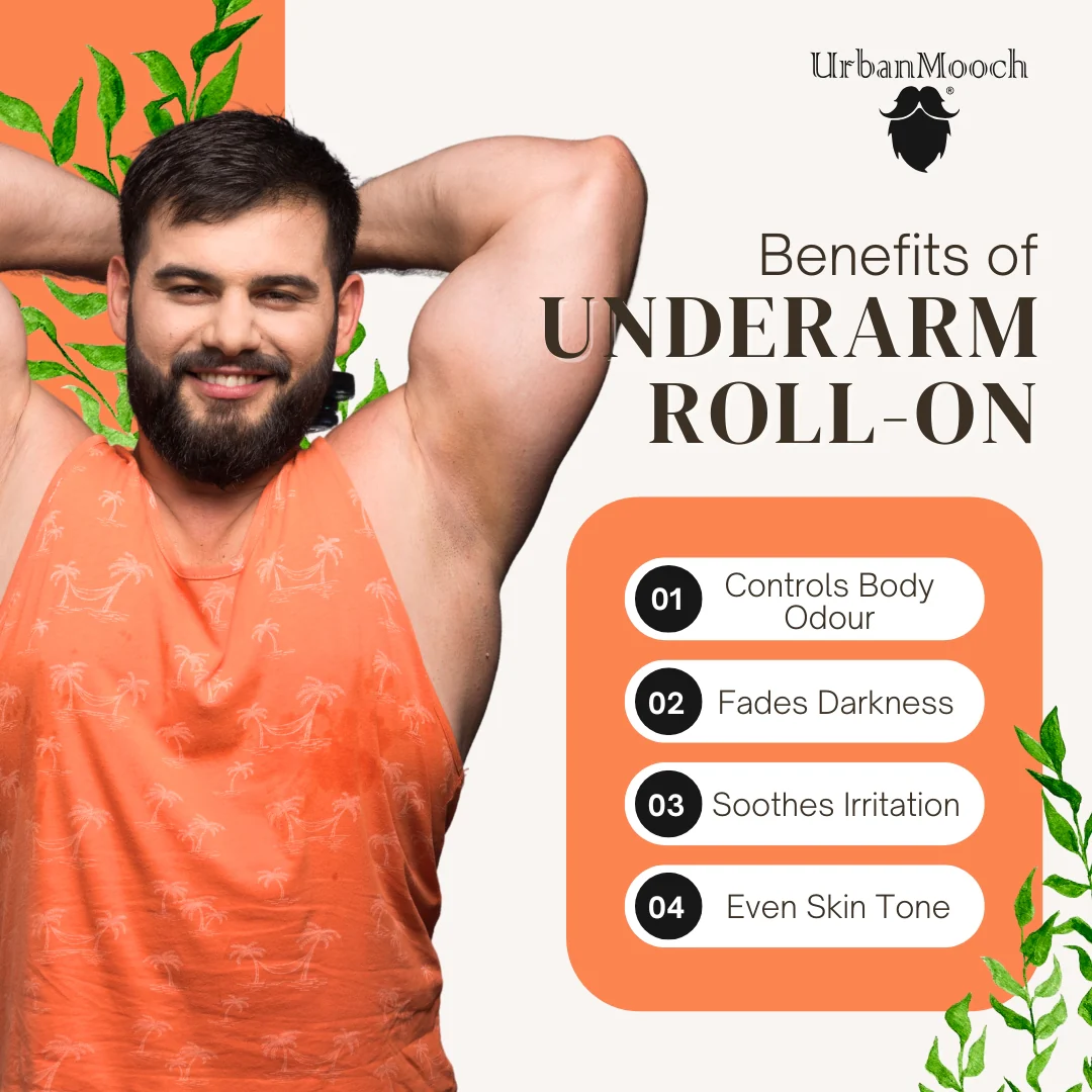 UrbanMooch Underarm Roll On for Men – 4% AHA BHA | Brightening Deodorant | 48-Hour Odor Protection | Alcohol-Free - Image 3